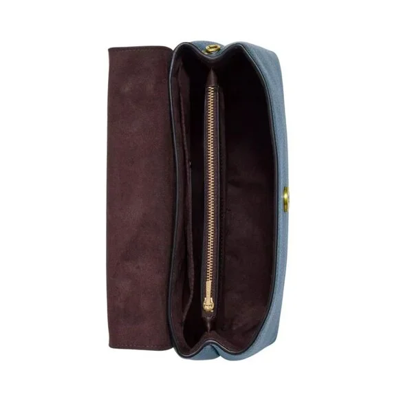 NWT Coach Tammie Shoulder Bag - Metallic Blue - Picture 3 of 9